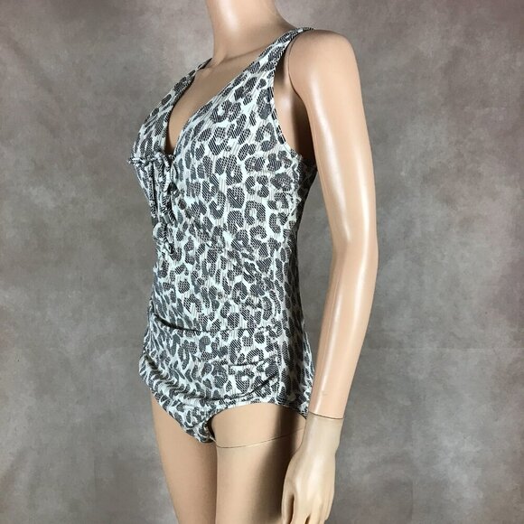 Swim Solutions Wild Thing Tummy-Control One-Piece Swimsuit NEW 14 - Picture 10 of 10